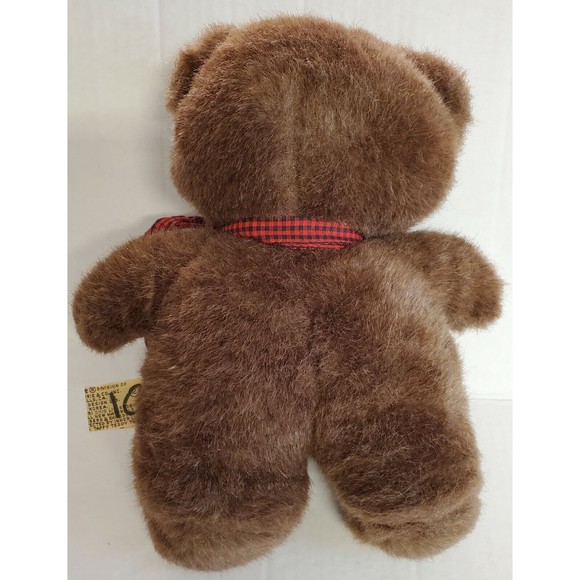 Vintage Applause Dark Brown Teddy Bear Plush Taffy Teddy Stuffed Animal Toy 11" - Picture 2 of 3